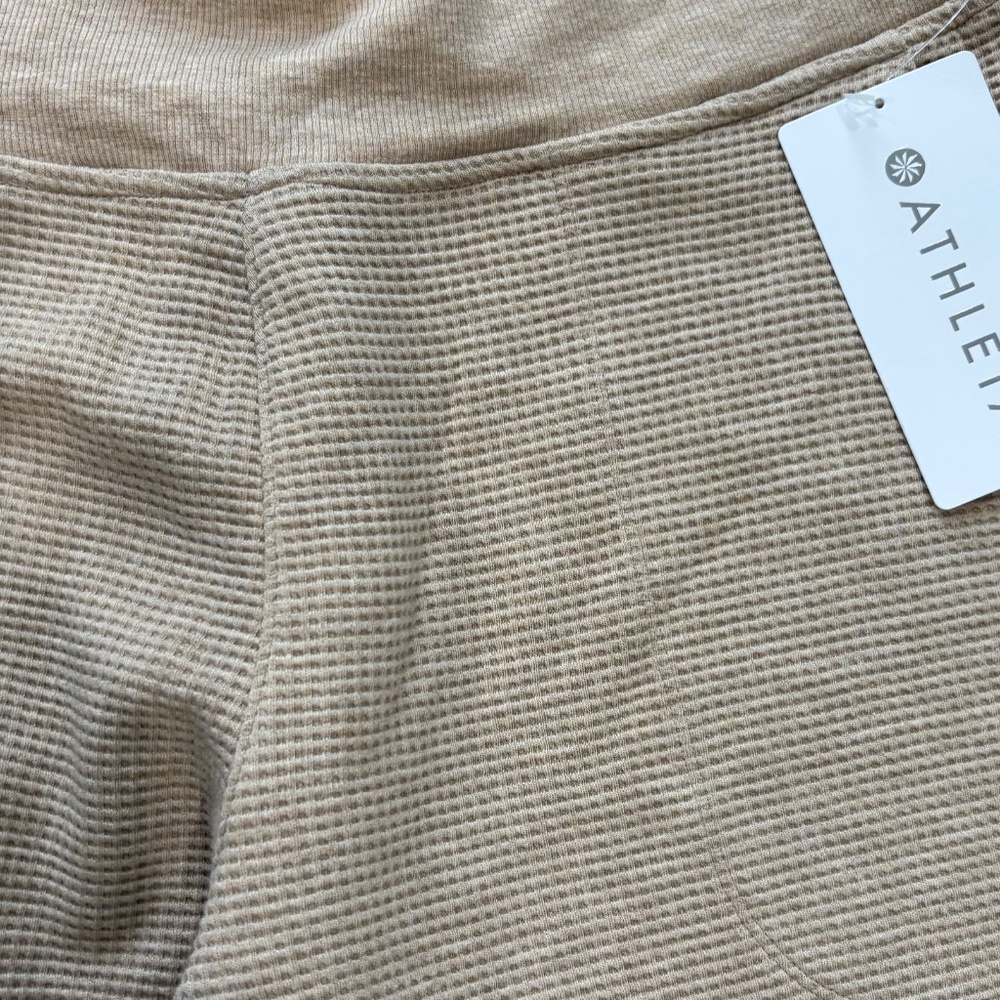 ATHLETA Women's COASTER LUXE WAFFLE HIGH RISE JOGGER Dune Heather Large - Picture 6 of 8